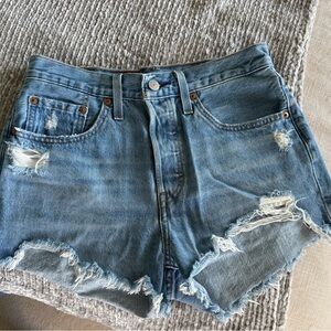 Levi Denim Distressed Women's Shorts